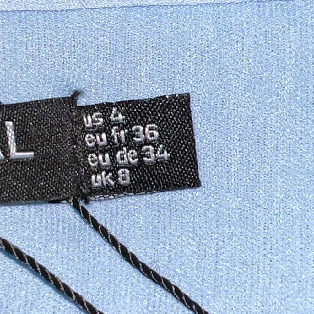 Nasty Gal Collection Frill in Love V Neck Maxi Dress Cornflower Blue 4 New - Picture 8 of 12